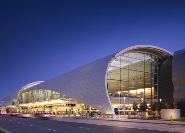 Terminal B at dusk