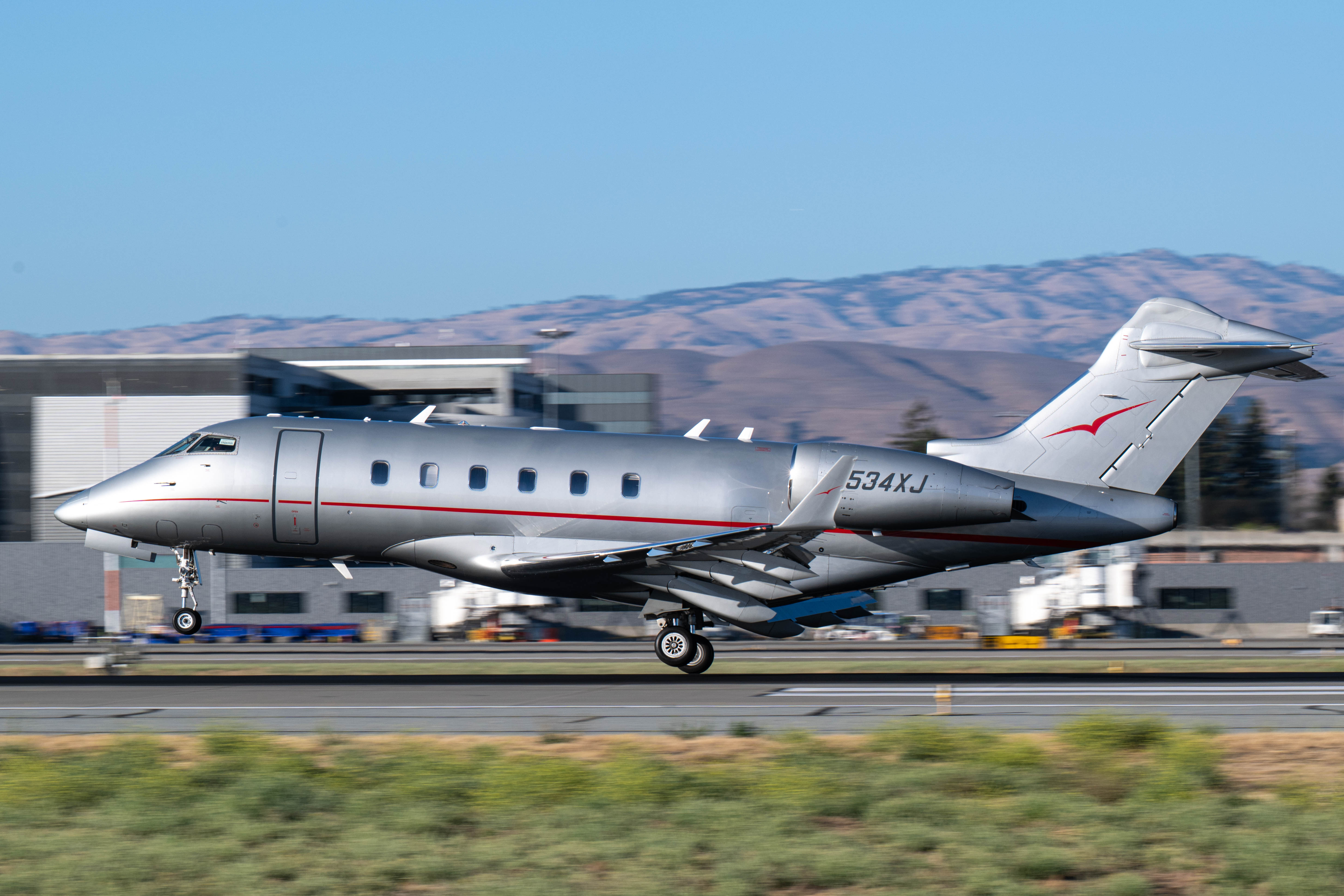 Private plane taking off at SJC