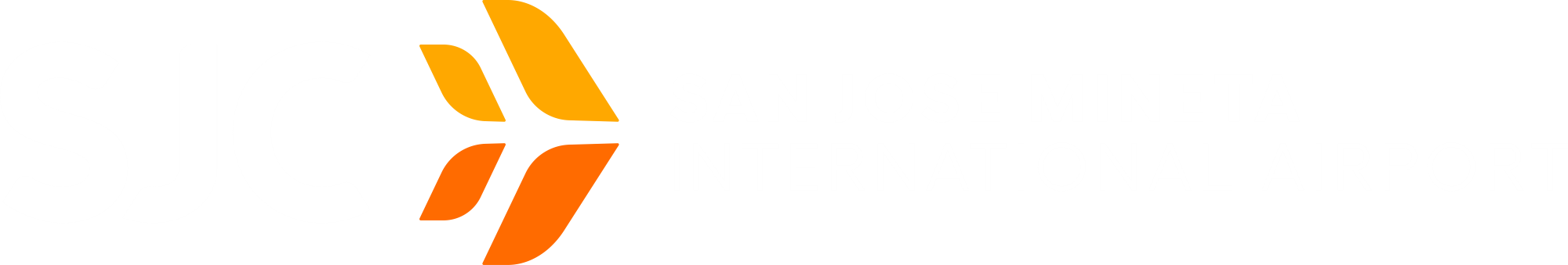 San Jose Airport White Logo