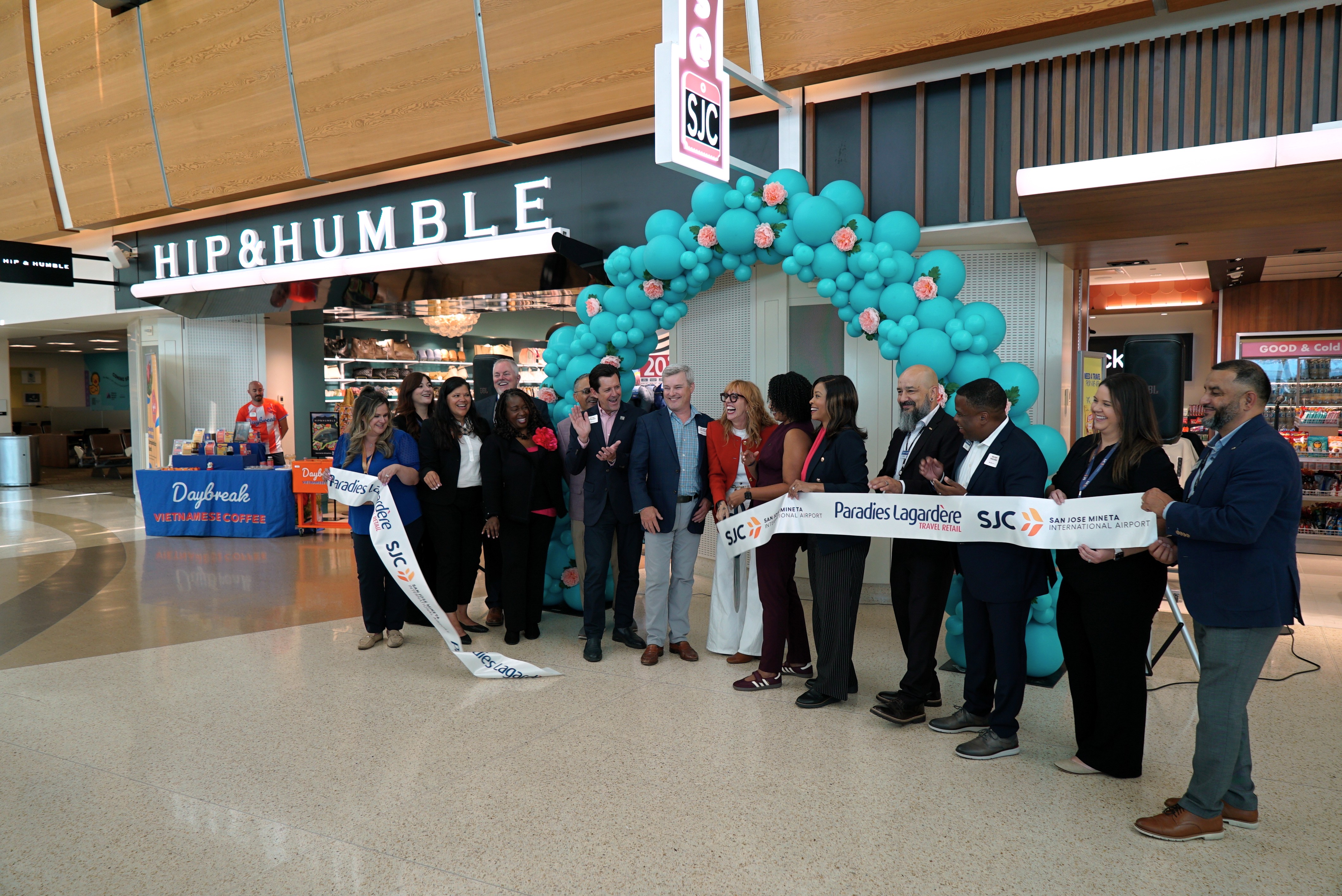 Ribbon cutting ceremony for Hip & Humble and the Goods at SJC in Terminal B