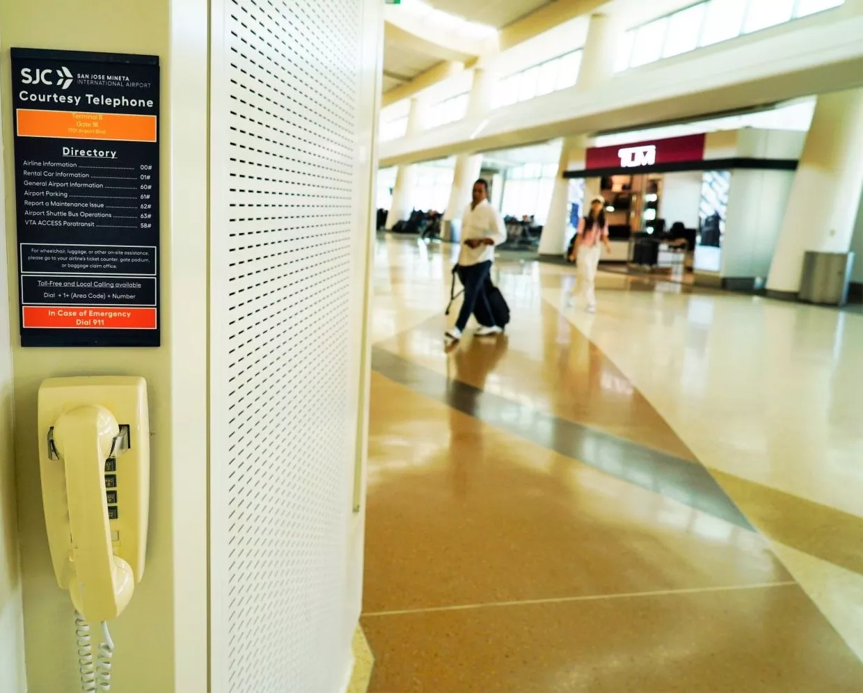 Courtesy Phone at SJC in Terminal B