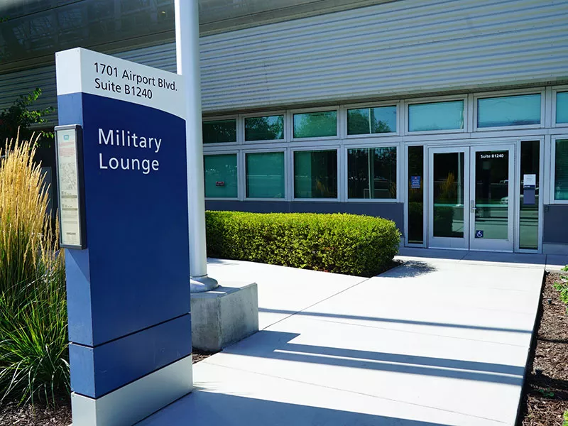 Photo: Military Lounge at SJC