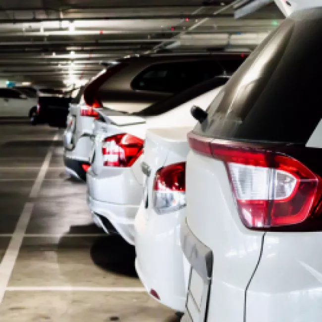 Image of Cars in parking garage.